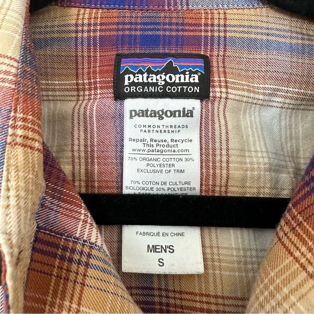 Patagonia Men’s Buckshot Plaid Button Down Shirt Small Organic Cotton - Picture 3 of 6